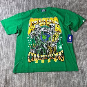 Boston Celtics Shirt Adult Large Green Warren Lotas 2024 Champions Brand New